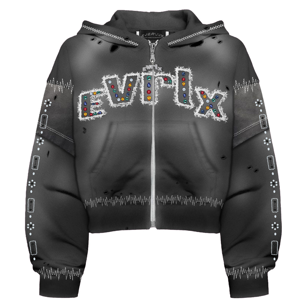 EVERLUX “Gem Cut” ZIP UP (Black)